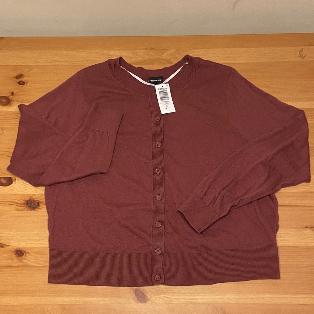 Torrid Crew Fitted Cardigan, 1X - Picture 5 of 7